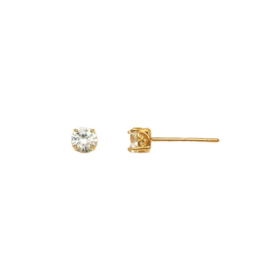 CZ 4 Claw Brilliant Cut Stud