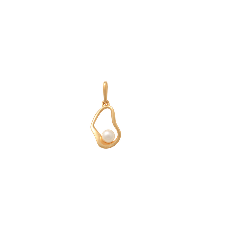 9k YG Wave FWP Pendant. 10.8mm x 6.6mm (3.4mm FWP)