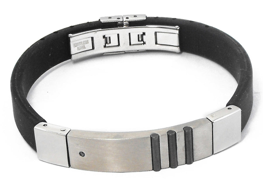 Stainless Steel & Neoprene Bracelet.