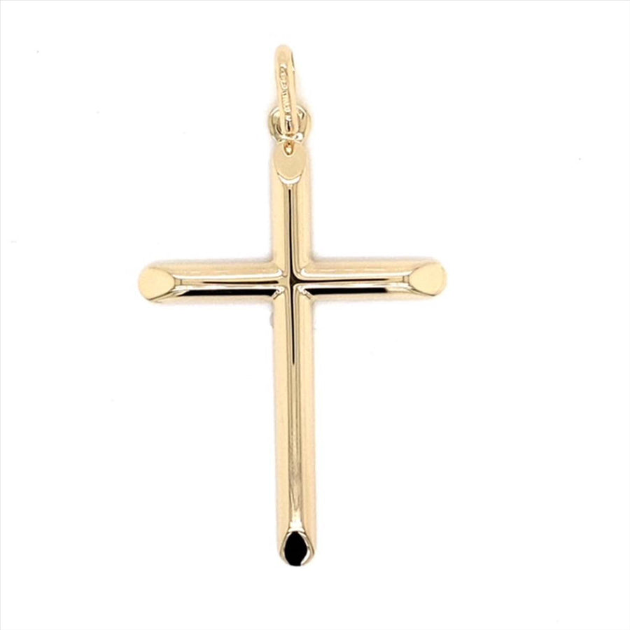 9k YG Italian Cross Pendant 41mm x 30mm