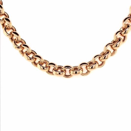 9k YG Hollow Belcher Chain 5.5mm wide 45cm