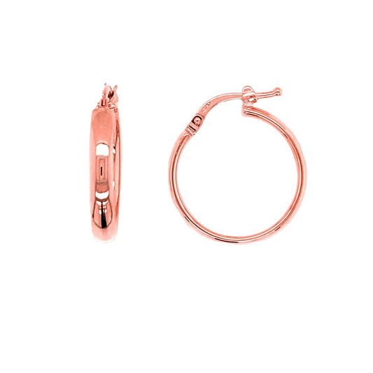 9k RG Round Half Round Hoops 25mm 3mm Wide