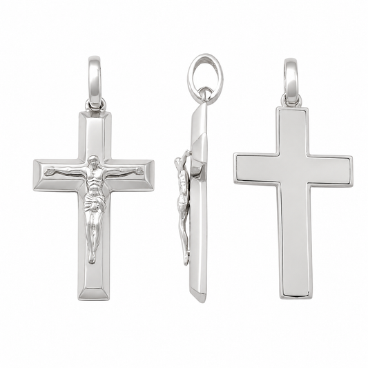Medium Bevelled Edge Crucifixion (21x13mm)