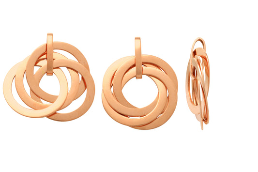 18k RG Triple-Circle Pendant (20mm)