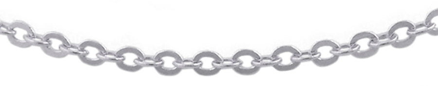 18k WG Italian Oval Link Chains, 0.9mm wide (8 pieces -  1x42cm, 4x45cm, 3x50cm)