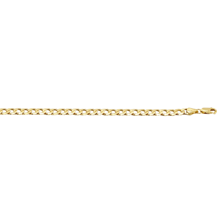 9k YG Italian Solid Flat Curb Chain 5.8mm wide 50cm . Approx 22.8g
