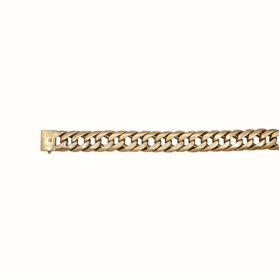 9k YG Miami Double Curb Link 13.5x5mm Chain 65cm with Box Clasp. Approx 206.3g
