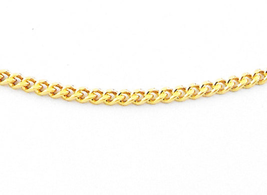 18k YG Italian Solid Curb Chain 1.2mm wide 45cm Approx 2.7g