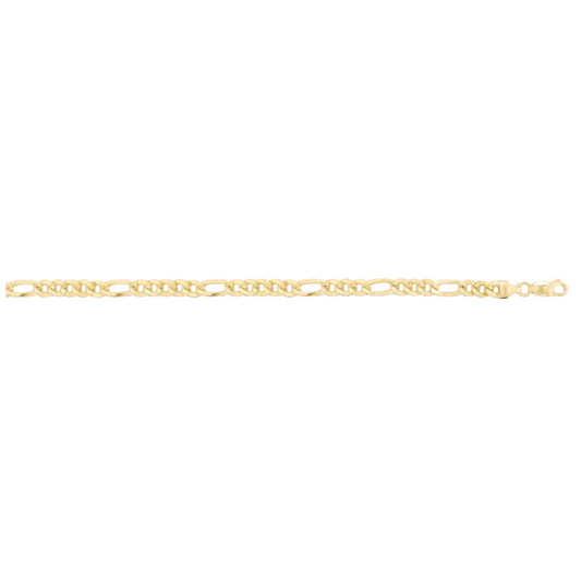 YG Italian 1x3 Figaro Chain 6.6mm wide (priced per gram)