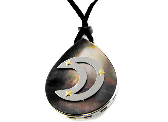 Stainless Steel & Mother of Pearl Pendant