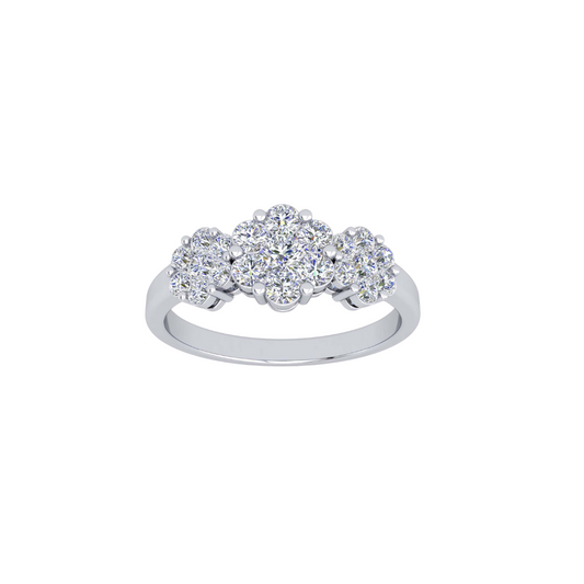 9k WG Trilogy Ring 21D=0.55ct