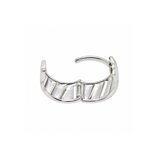 9k WG Round Huggie Earrings (6mm)