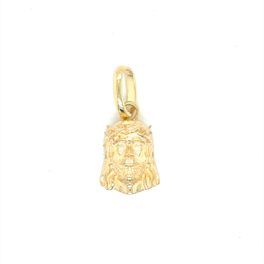 9k YG Small Jesus Pendant 10mm