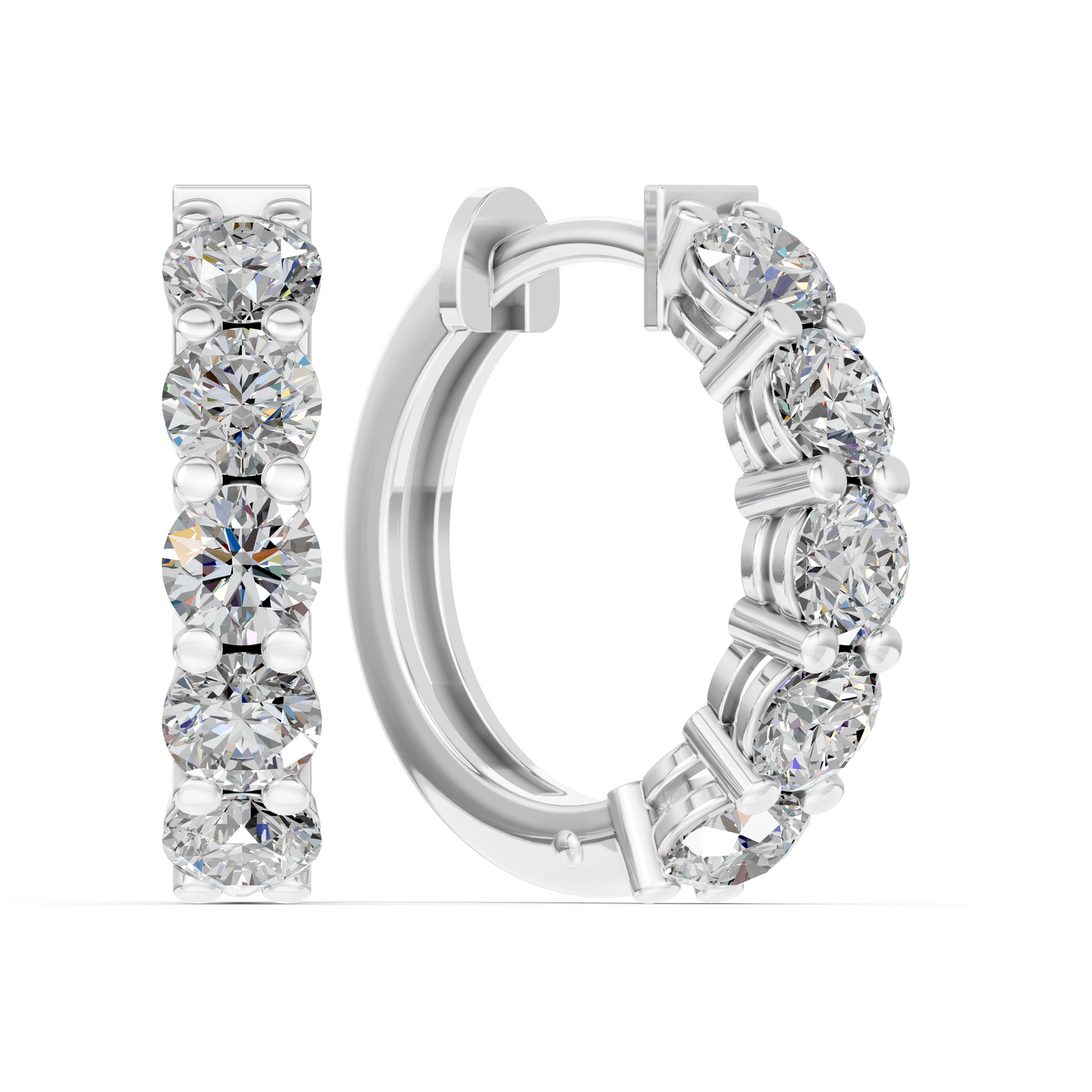 Lab Diamond Huggies (10D = 4.02ct)