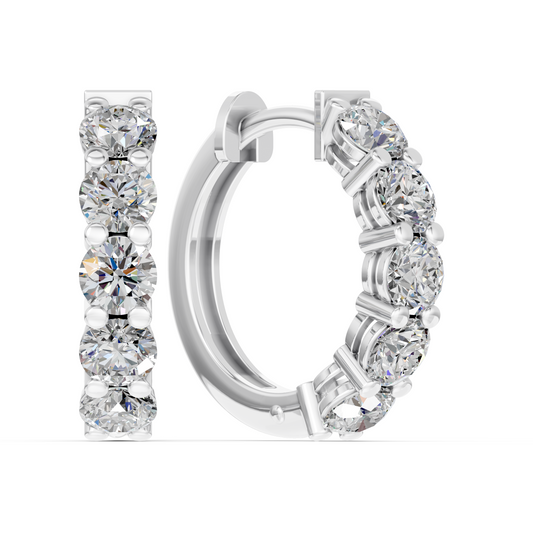Lab Diamond Huggies (10D = 4.02ct)