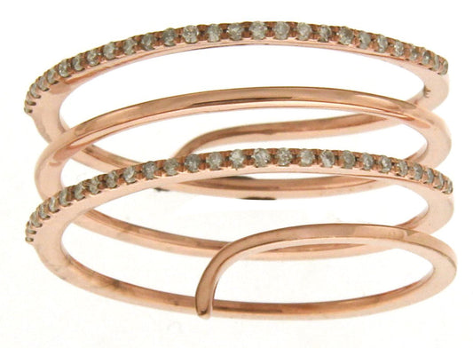 9k RG Wrap Diamond Ring 54D = 0.17ct