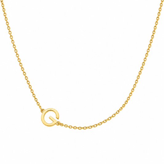 9k YG Letter G Trace Chain (1.1mm)