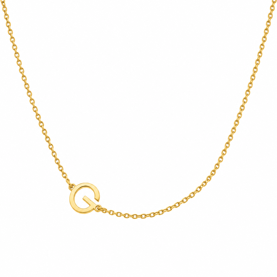 9k YG Letter G Trace Chain (1.1mm)