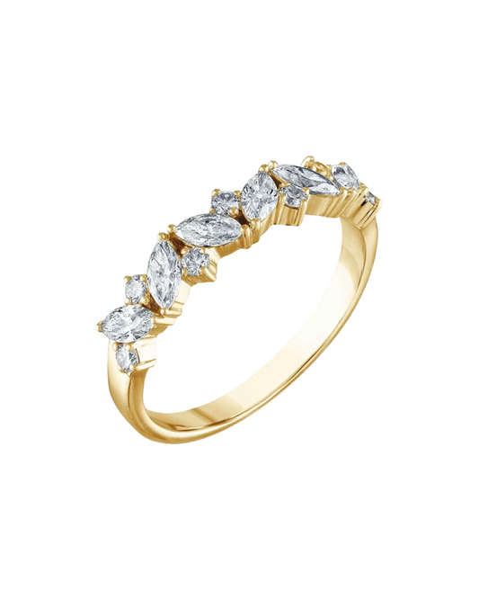 "Kalia" Delicate Diamond Marquise Ring 17D=0.31ct