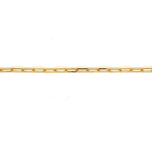 9k YG Paperclip Chain 5.5 x 2.25mm (priced per gram)