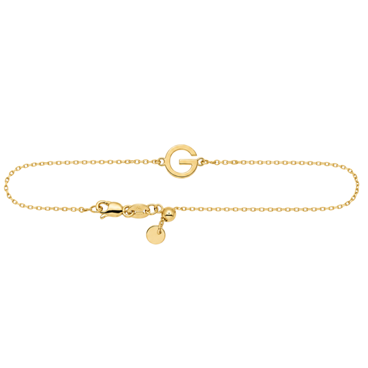 9k YG Letter G Trace Chain (1.1mm)