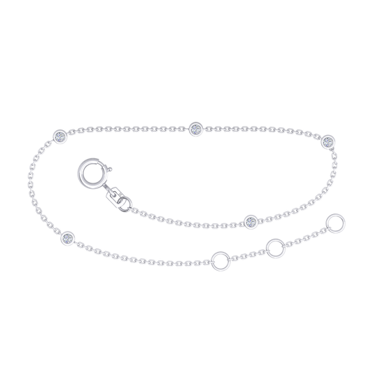 9k WG Solid Oval Link Blue Topaz Bracelet 0.80mm Wide 19.5cm . Bezel Set with 5TP = 0.25ct, O-Rings at 16.5 & 18cm.