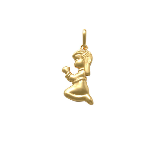 9k YG Communion / Confirmation Pendant 15mm x 10mm