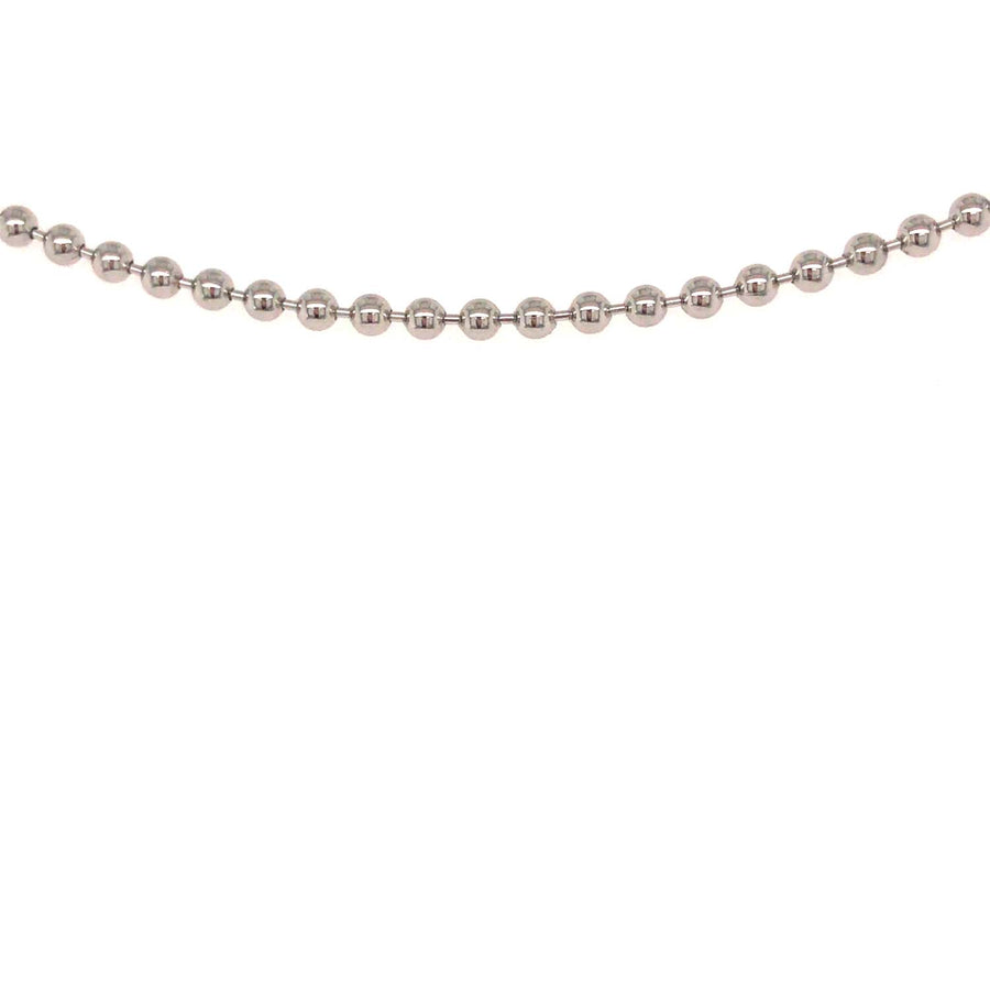 18k WG Italian Solid Ball Chain 1.8mm wide 42cm Approx 5.5g