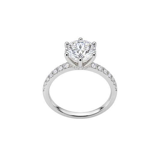 PT Platinum Diamond Ring with Natural Diamonds on the