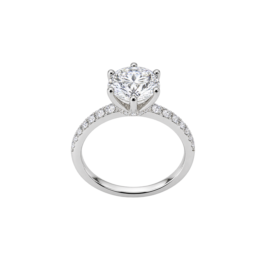 PT Platinum Diamond Ring with Natural Diamonds on the