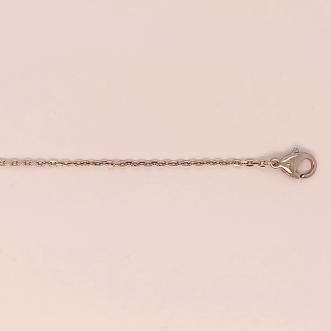 Platinum Oval Link Chain (0.65mm)