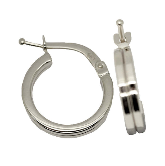 Double Square Round Hoop (3mm)