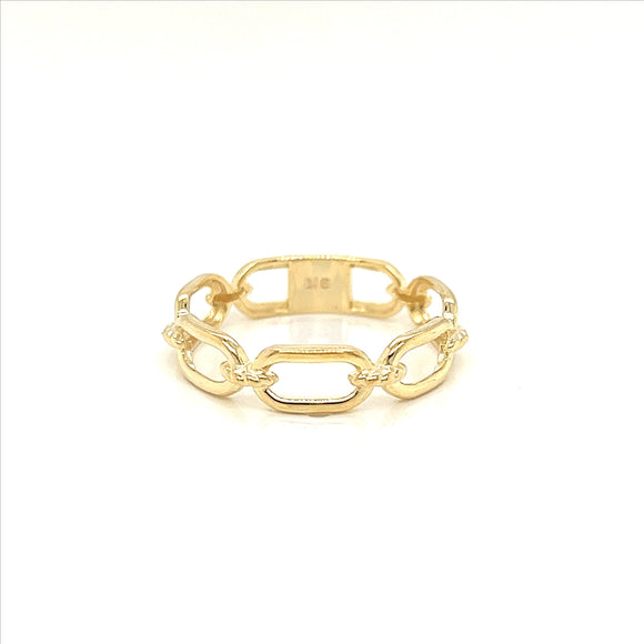 9k YG Chain Link Gold Ring