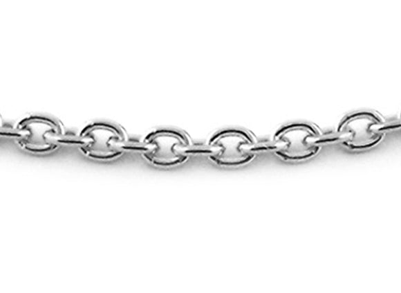 18kItalian Solid Oval Link Chain 1.0mm wide 3.1g (priced per gram)