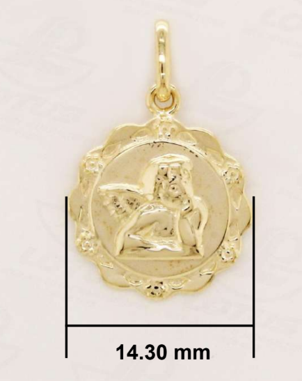 Round Angel Medallion (14mm)