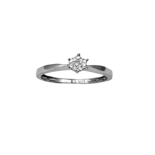 WG Cluster Diamond Dress Ring