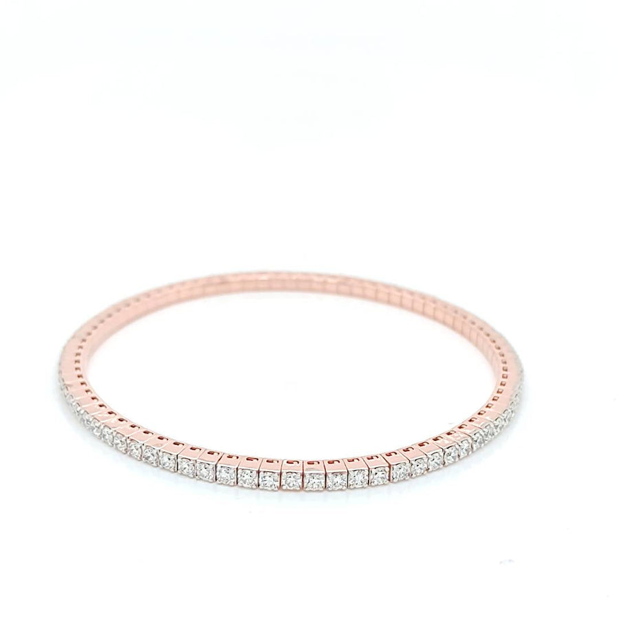 9k RG Expandable Diamond Tennis Bracelet, 80D = approx.2.56ct, SI1 G. 55mm