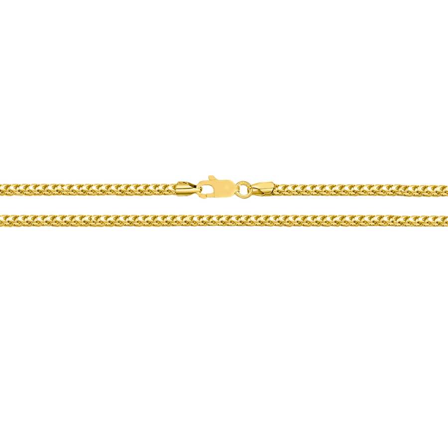 18k YG Square Franco Chain 1.7mm wide 55cm. Approx 5.04g