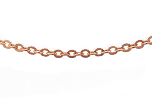 9k RG Italian Solid Oval Link Chain 1.3mm wide 70cm Approx 2.8g