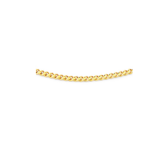 9k YG Italian Solid Curb Chain 1.4mm wide 60cm . Approx 3.1g