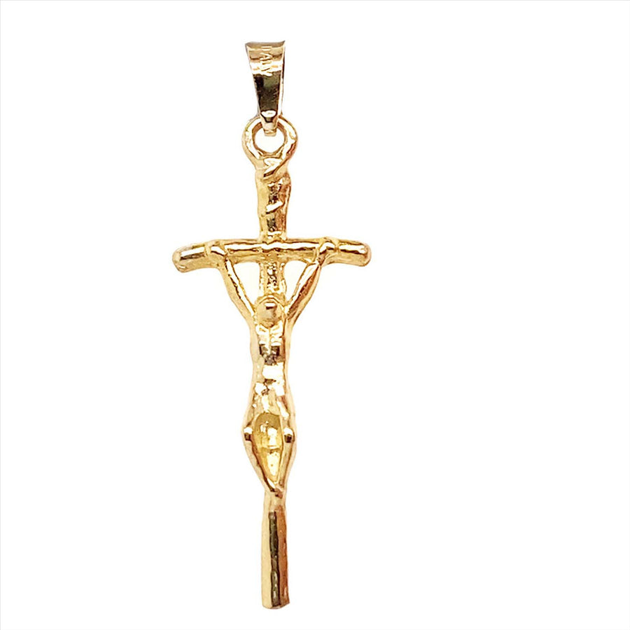 9k YG Italian Solid Crucifixion Pnd 30mm x 13mm
