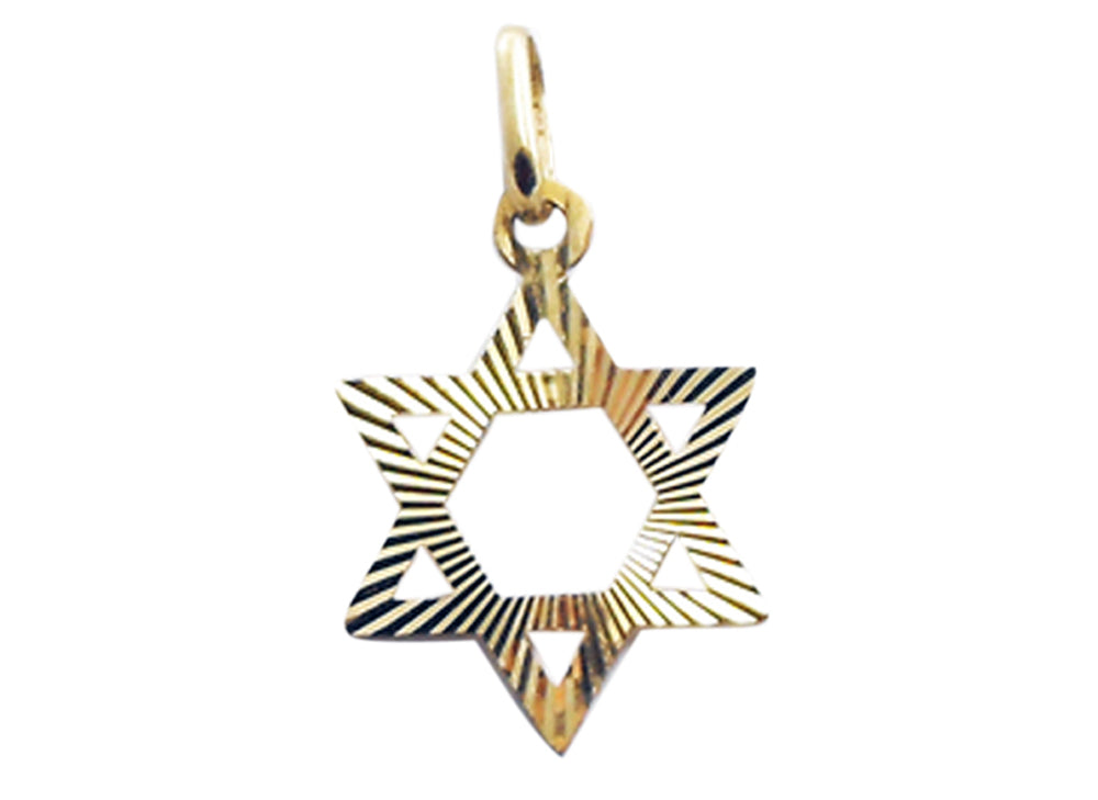 18k YG Solid Star of David 15mm