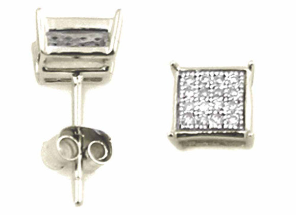 9k WG Diamond Micro Set Stud Earrings