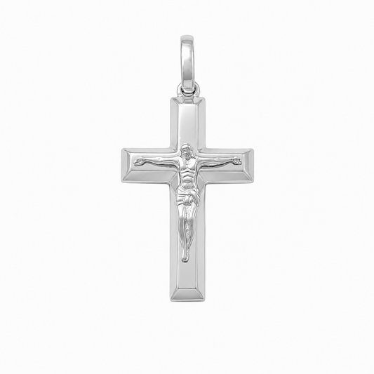 Medium Bevelled Edge Crucifixion (21x13mm)
