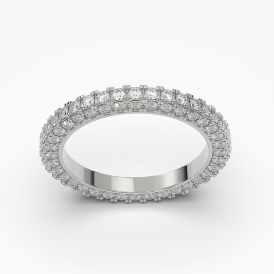 PT Eternity Ring Claw Set with 102D = 1.91ct  G-H SI. Size L