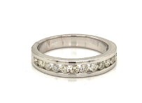 18k WG Band  14 Brilliant Diamonds = 0.55ct  Size R.