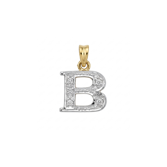 Diamond Block Letter B (5D = 0.045ct 10mm)