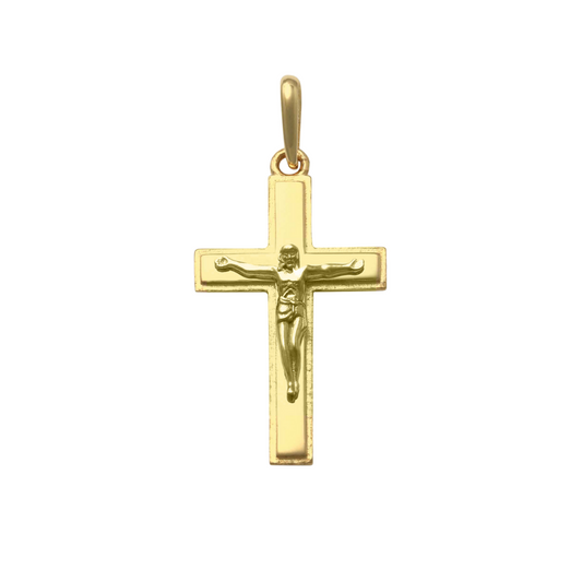 9k YG Solid Crucifixion 16.8mm x 10.6mm