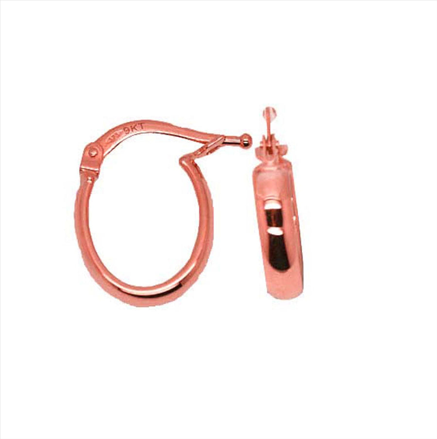 9k RG Round Half Round Hoops 15mm 3mm Wide