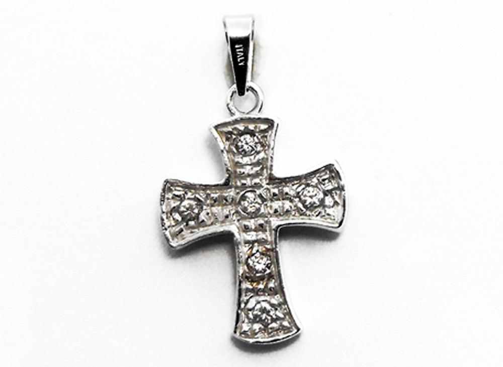 18k WG Solid Cross 18x15mm